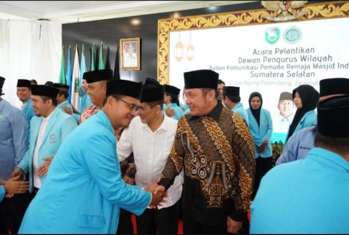 Gubernur Sumsel Gandeng BKPRMI Luncurkan Program Grebeg Masjid