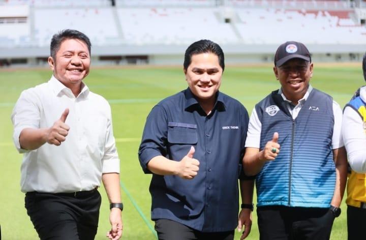 Herman Deru Dampingi Erick Thohir dan Menpora Cek Kesiapan JSC Sebagai Tuan Rumah Piala Dunia U-20
