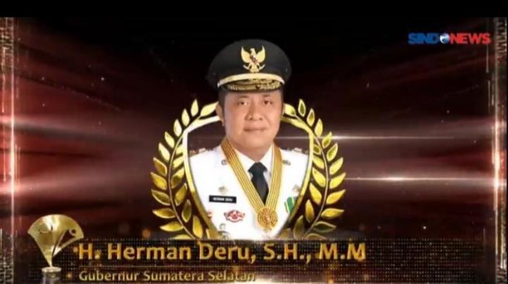 Herman Deru Dinobatkan Sebagai Gubernur Inovatif 2020