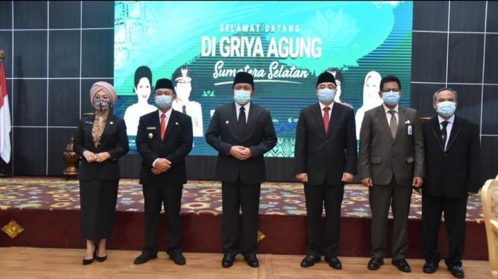 HD Kukuhkan Margi Prayitno Sebagai Kepala Kantor Regional VII BKN Palembang