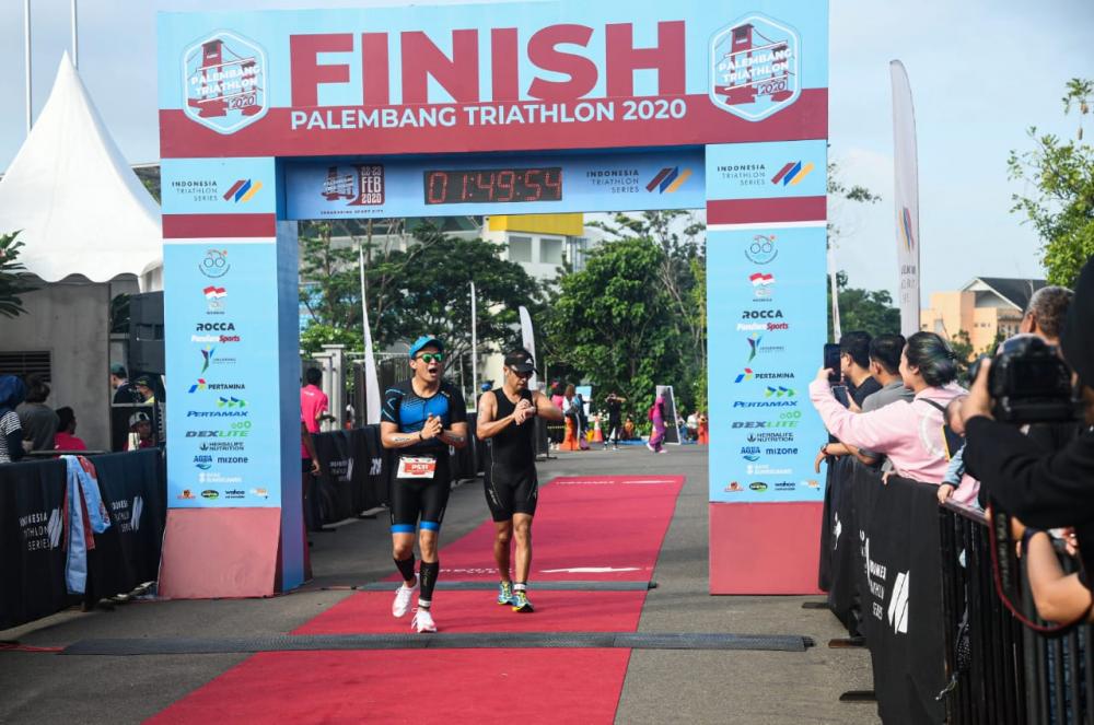Palembang Triathlon 2020, AW Noviadi Raih Peringkat Kedua